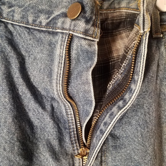 Carhartt Flannel Lined 38x34 Med Wash Blue Jeans - Picture 5 of 8
